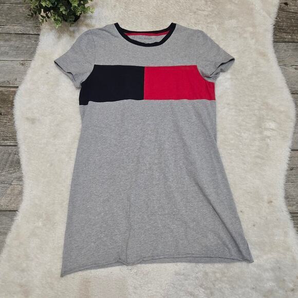 Tommy Hilfiger Gray with Logo T-Shirt Dress, Size Medium - Picture 1 of 6